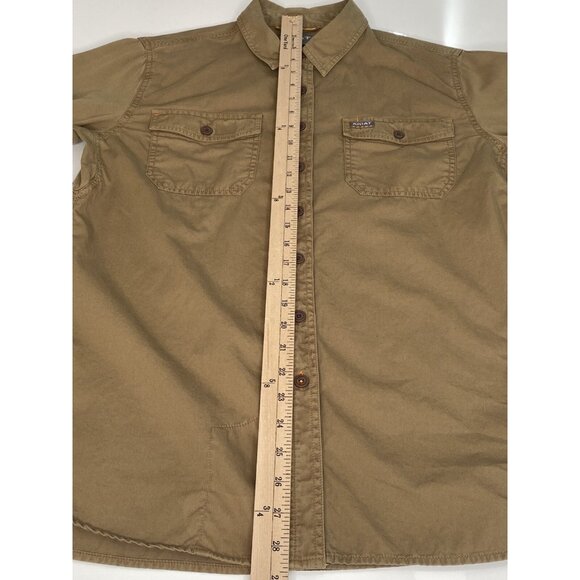 Ariat Rebar Washed Twill Long Sleeve Work Shirt Women’s Large Brown - Picture 12 of 16